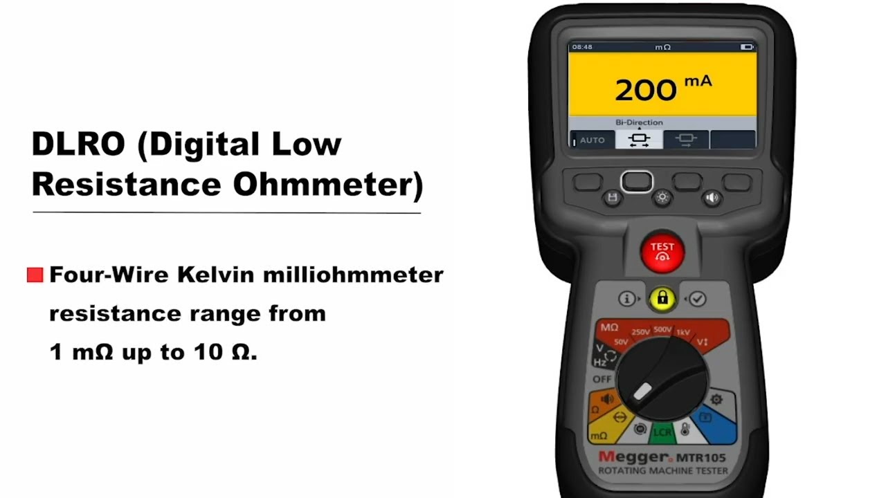 Getting to know the Megger MTR105 Rotating Machine Tester