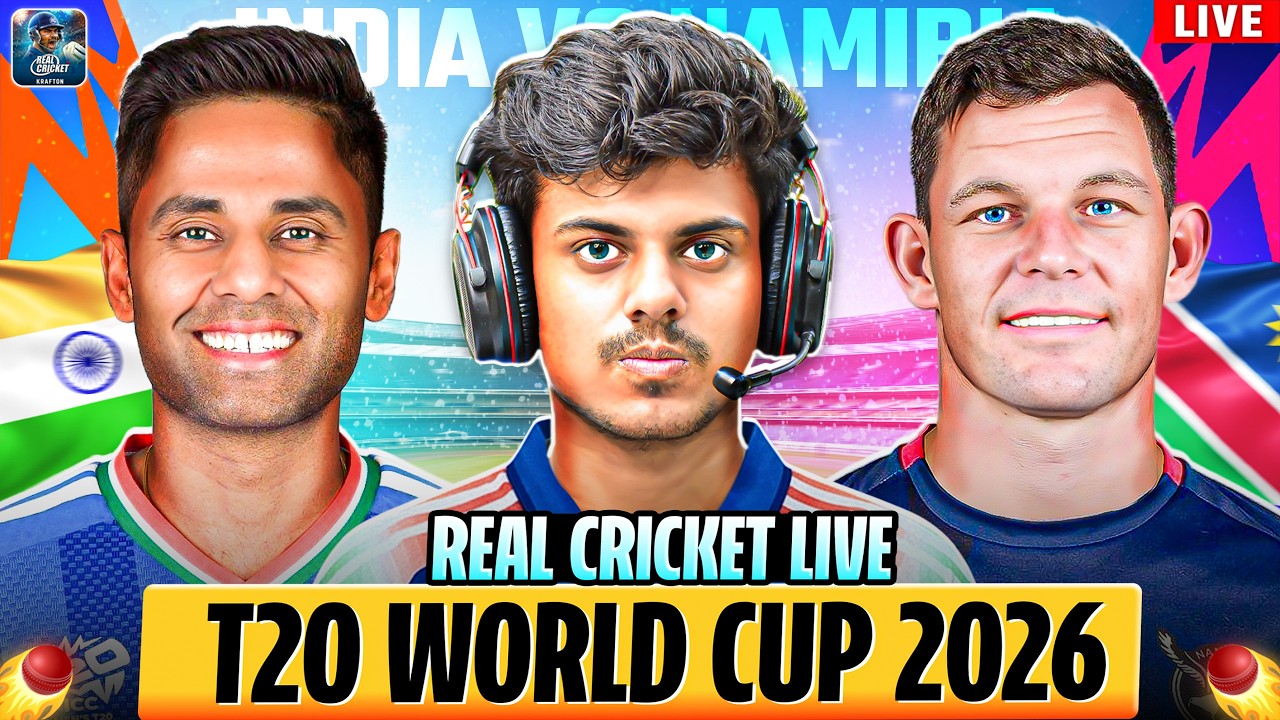 LIVE : Can We Score 300 Today? 🏆| India Vs Namibia T20 WC In Real Cricket #shortslive #realcricket