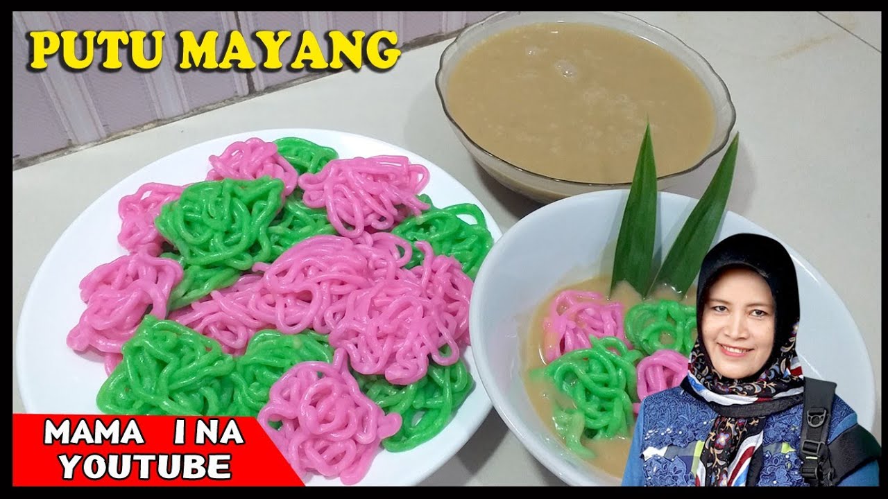 Cara buat kue Putu mayang kenyal enak gurih