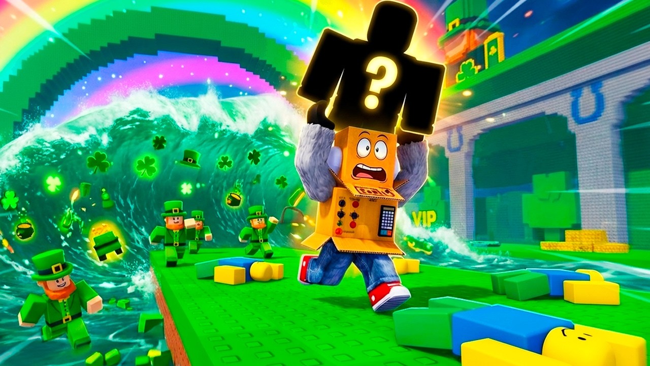 😱 ПОБЕГ ОТ ГИГАНТСКОГО ЦУНАМИ СВЯТОГО ПАТРИКА!  ИВЕНТ ROBLOX Escape Tsunami Brainrots
