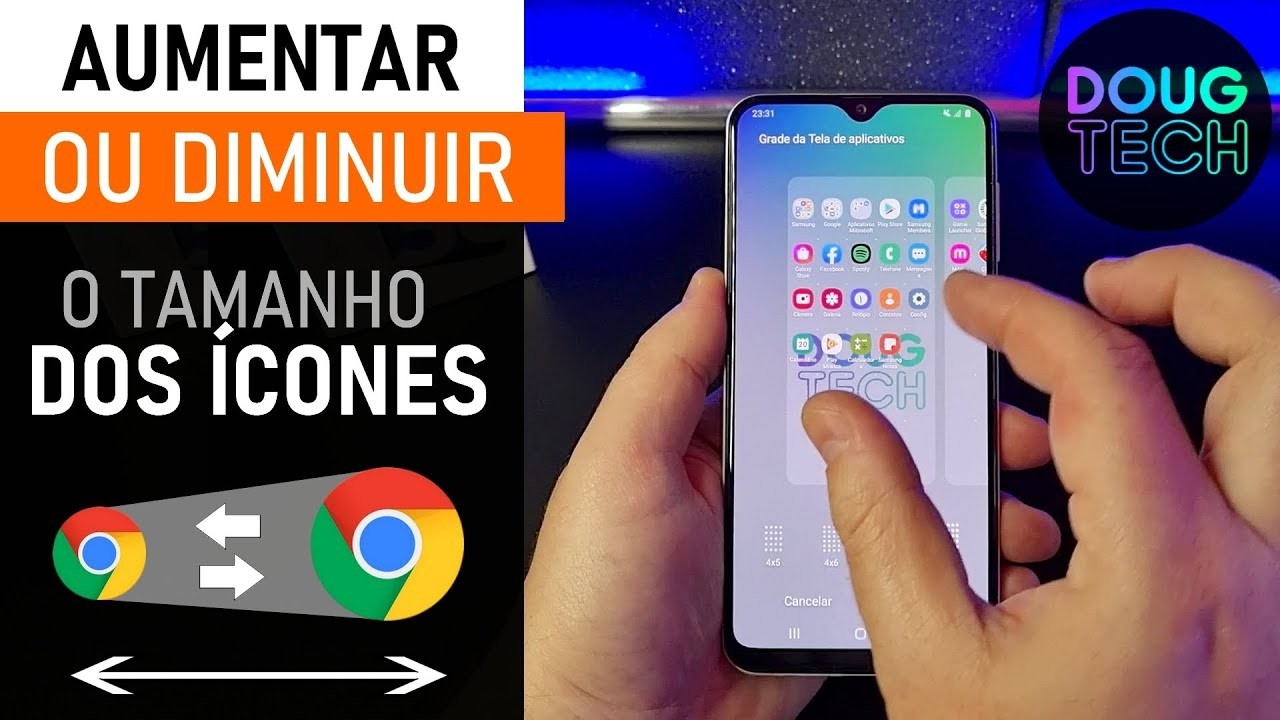 Como Aumentar/Diminuir os ÍCONES no Xiaomi