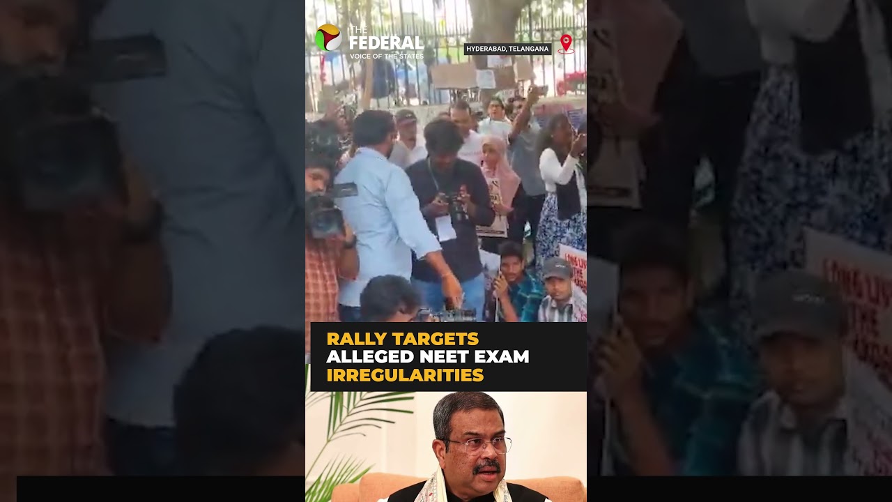 CJP holds protest in Hyderabad, seeks action over alleged NEET irregularities | #shorts