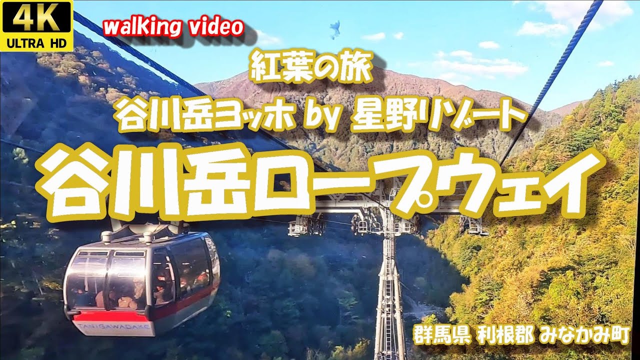 紅葉の旅 谷川岳ロープウェイ 4K【お散歩シリーズ】 群馬県 利根郡 みなかみ町 谷川岳ヨッホ 星野リゾート 24年10月21日