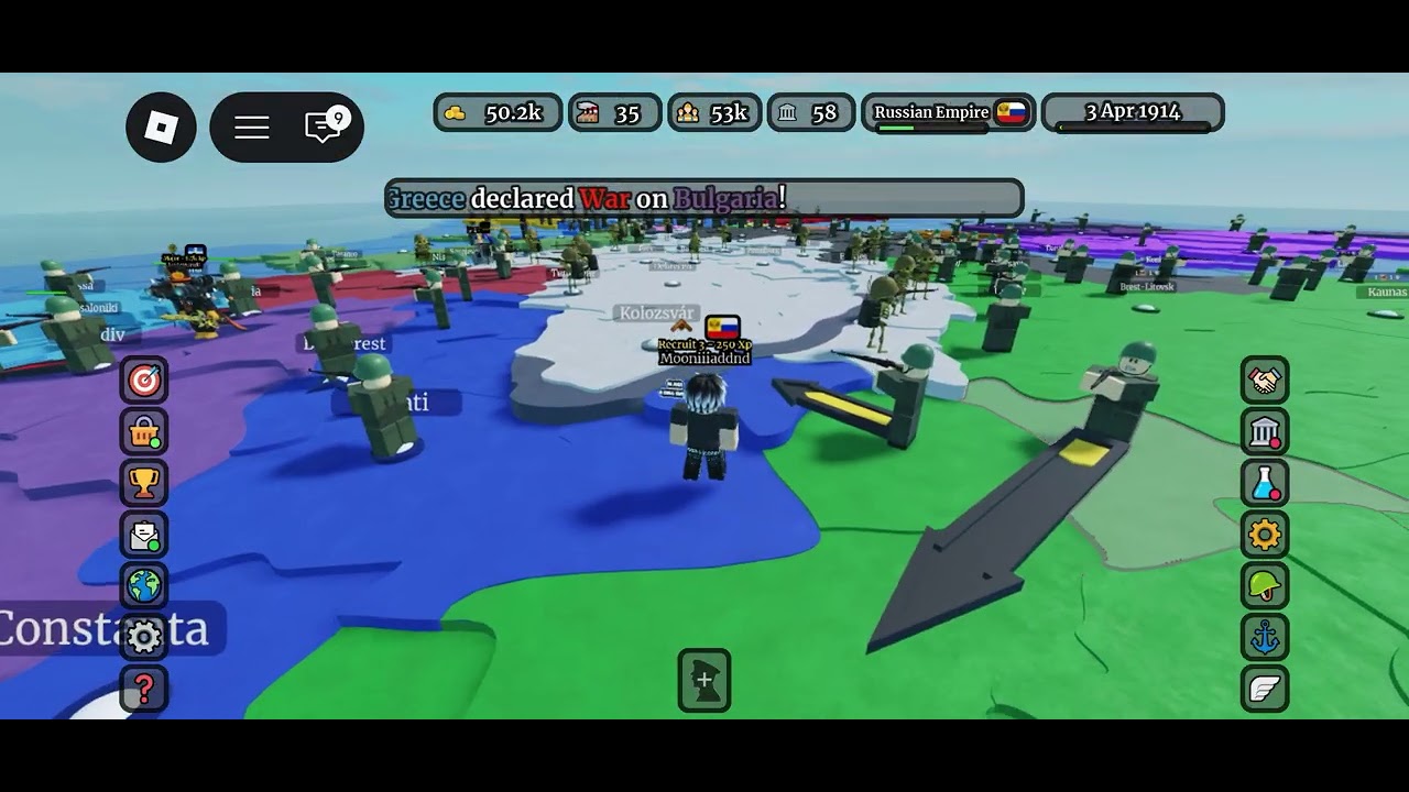 Playing NOT CONTROLLING EUROPE #countries #roblox 