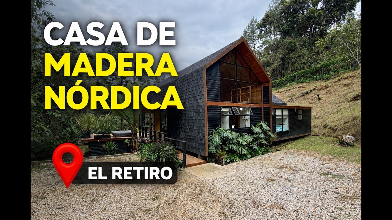 Vivir en una casa de madera nórdica en El Retiro 🌿 Diseño único cerca de Medellín