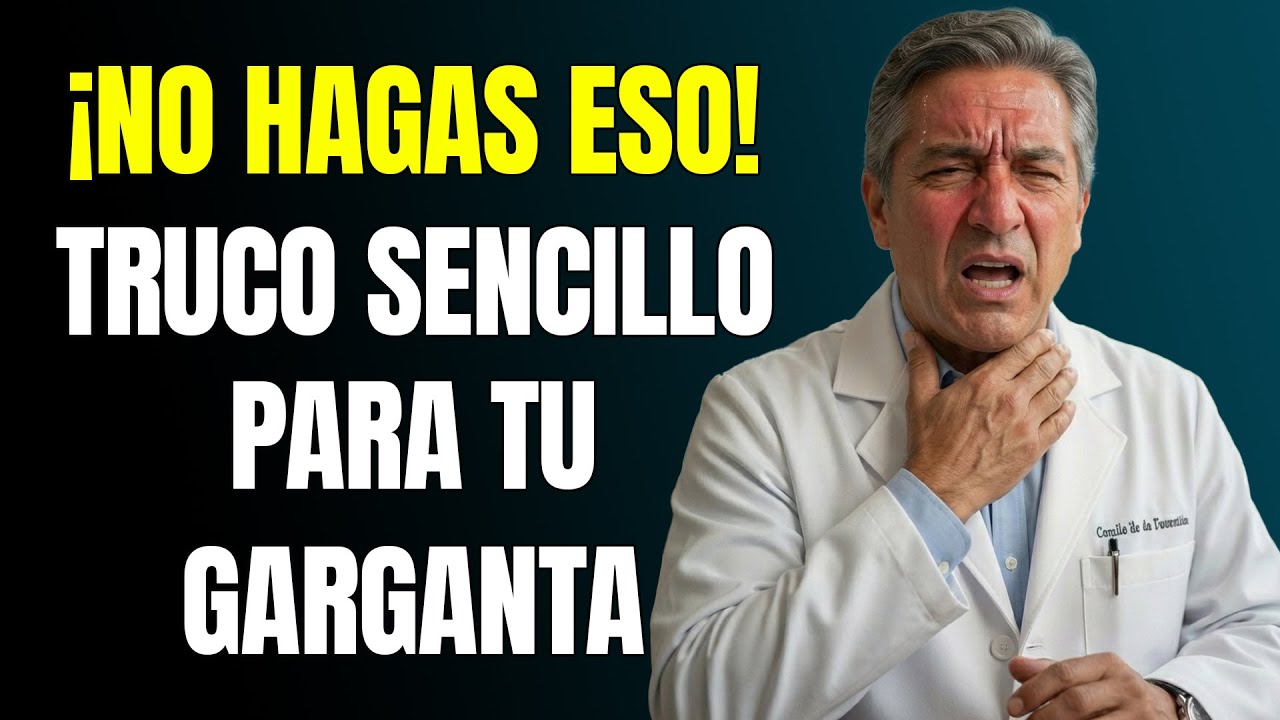 Elimina las FLEMAS “PEGADAS”: truco sencillo para la GARGANTA (Sin medicamentos)