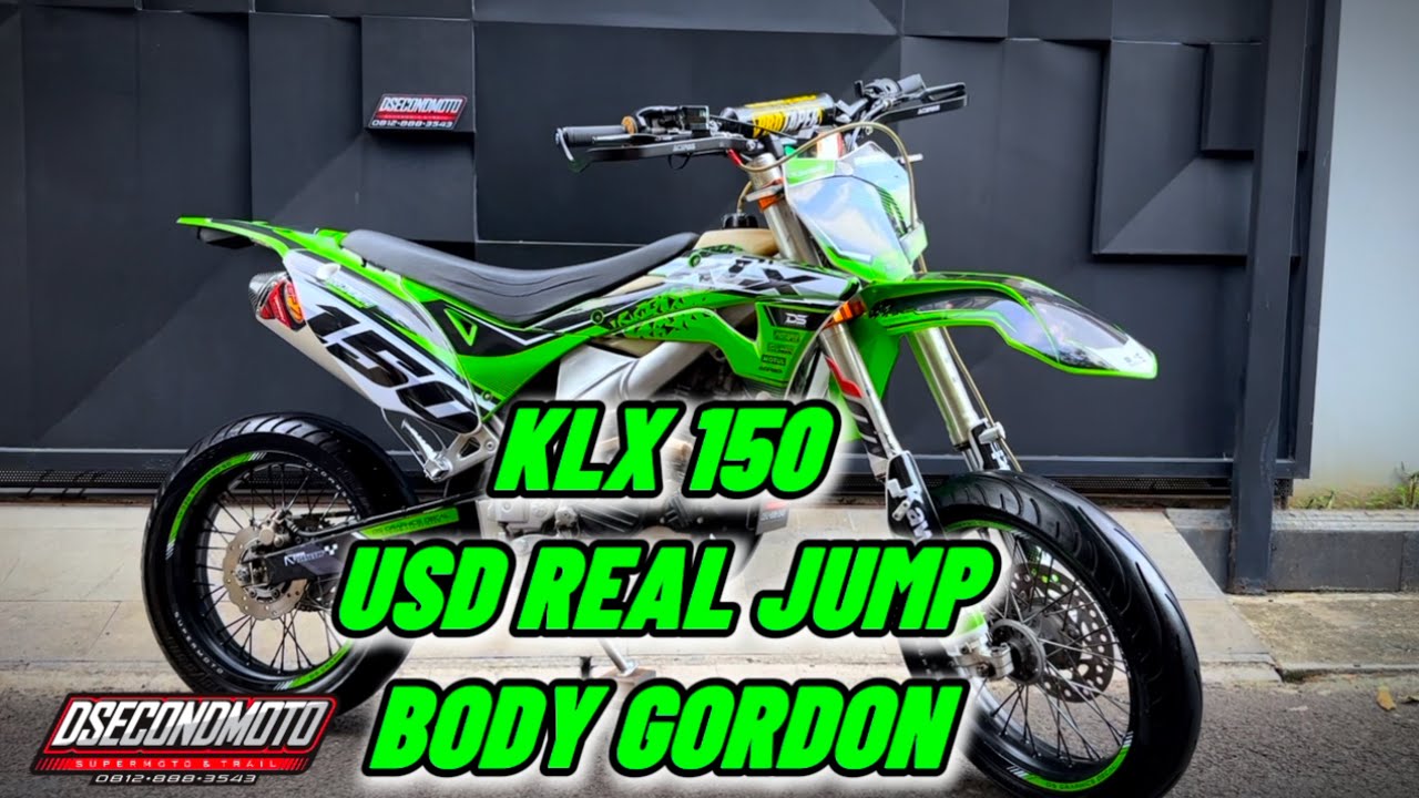 25JT ‼️ KLX 150 SUPERMOTO FULL MODIF BODY GORDON USD REAL JUMP