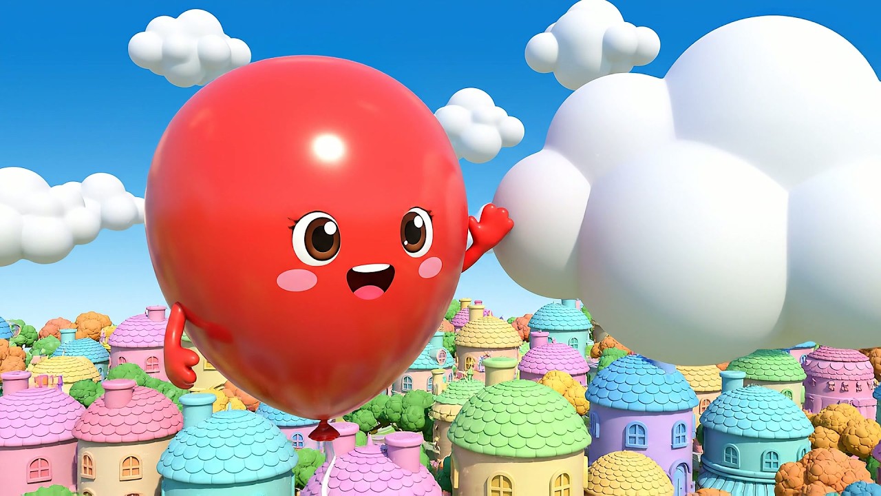 Un pequeño globo vuela arriba, arriba y muy lejos | Canción Infantil de Viajes y Colores