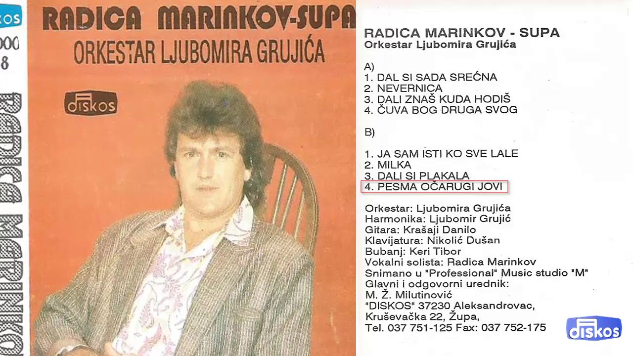 Radica Marinkov Supa - Pesma o Carugi Jovi - (Audio 1992)
