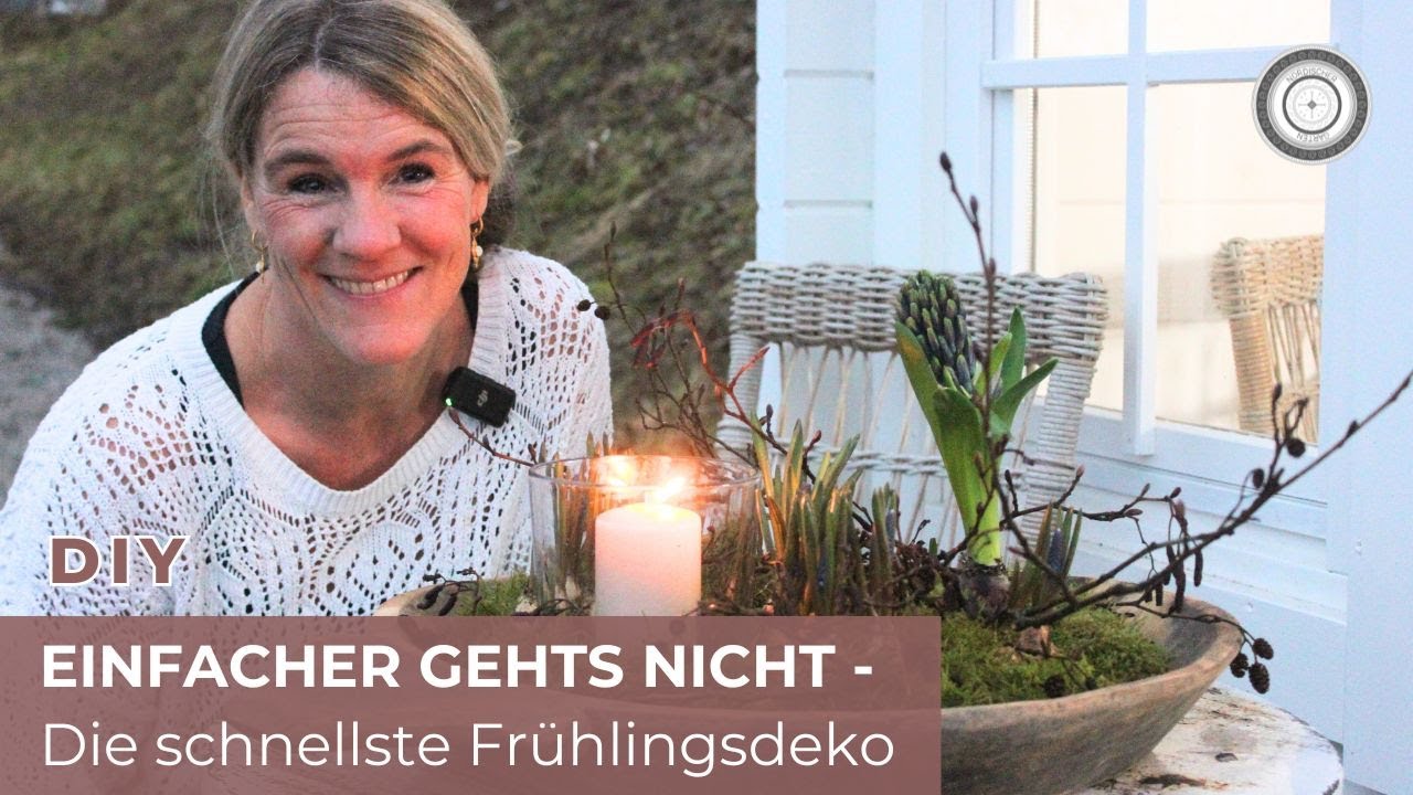 DIY - FRÜHLINGSSCHALE in 5 MINUTEN - Hol dir den FRÜHLING INS HAUS