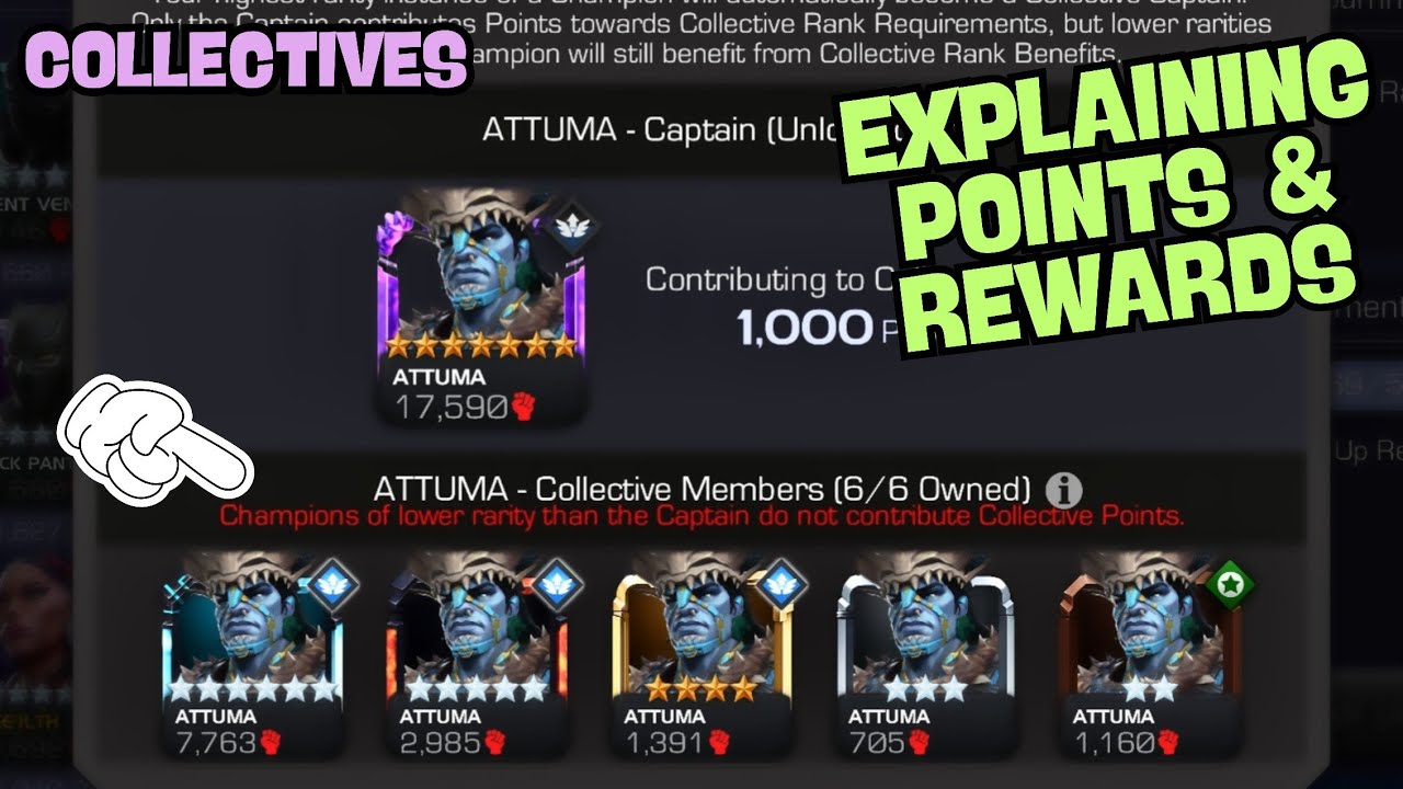 Объяснение системы коллективных баллов - MCOC