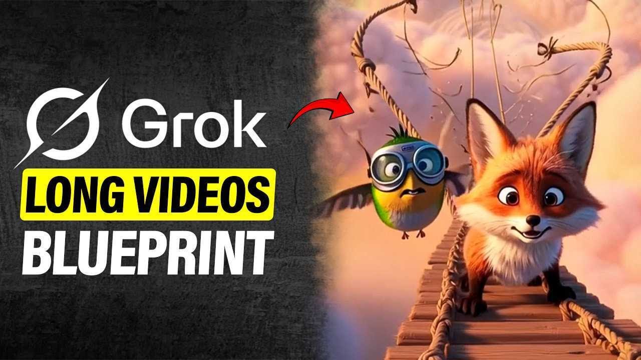 Как создать длинное вирусное видео на YouTube, используя только бесплатный генератор видео Grok (...