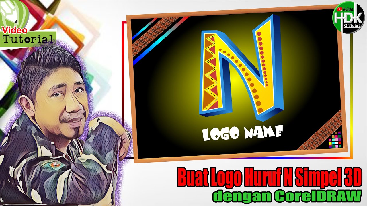 Buat Logo di CorelDraw | BUAT LOGO 3D HURUF N SIMPEL DI CORELDRAW | Tutorial CorelDraw | Bag_10