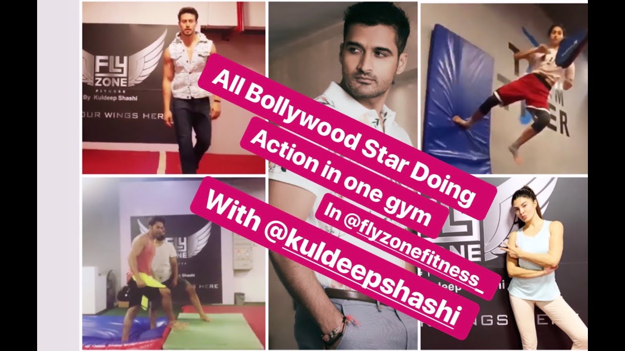 Tiger shroff, Varun Dhawan, Sunny Leone, Disha Patani action training At Flyzone Fitness By Kuldeep
