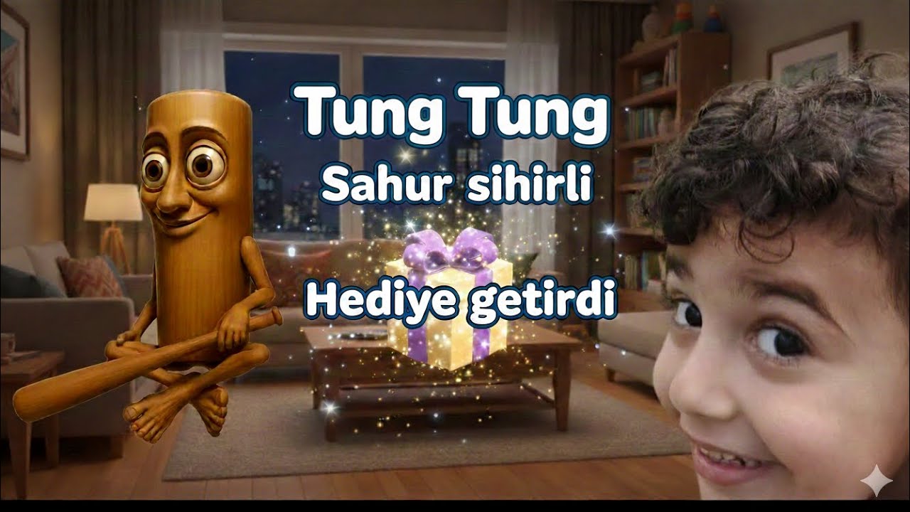TUNG TUNG SAHUR EVİMİZE GELDİ VE SİHİRLİ HEDİYE GETİRDİ. Çocuklar için eğlenceli video