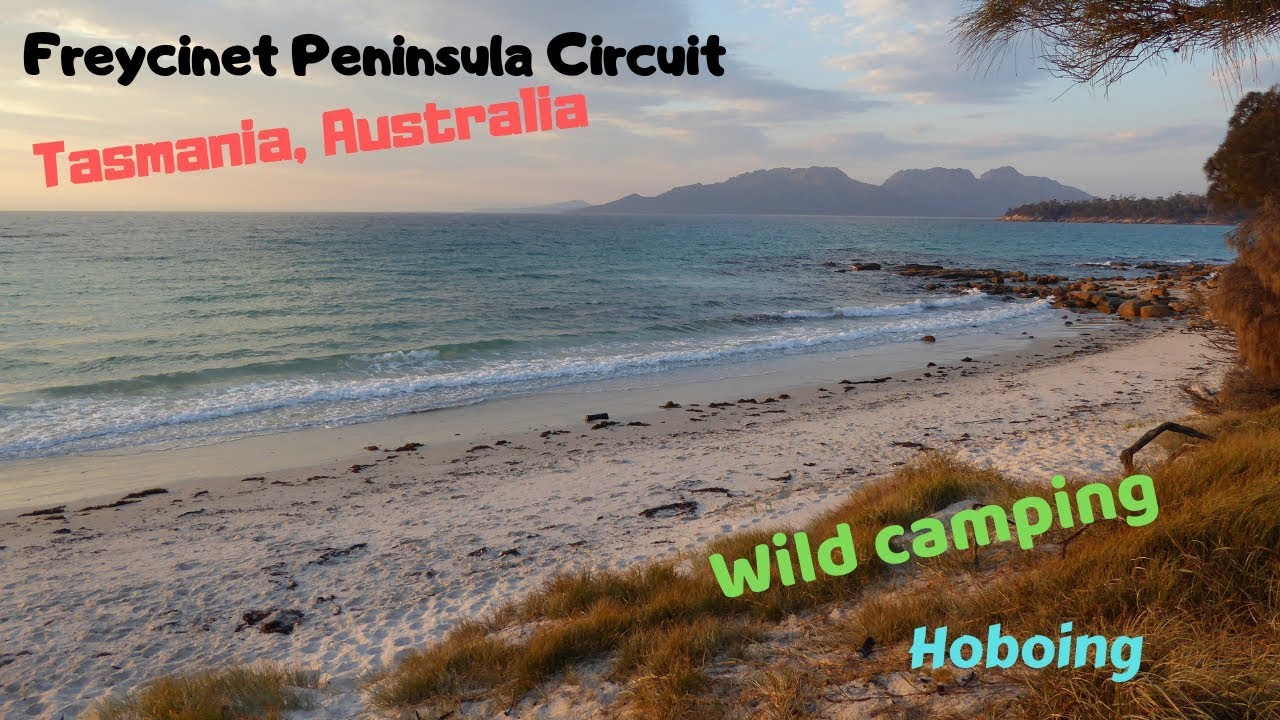 Wild camping Freycinet Peninsula Circuit Tasmania Australia.