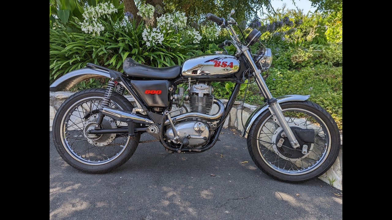 1972 BSA B50SS running up hill