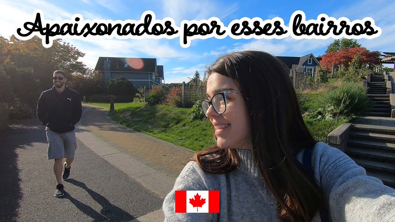 OUTONO e BAIRROS EM VANCOUVER Passeando por Edmonds em Burnaby e Queensborough em New Westminster