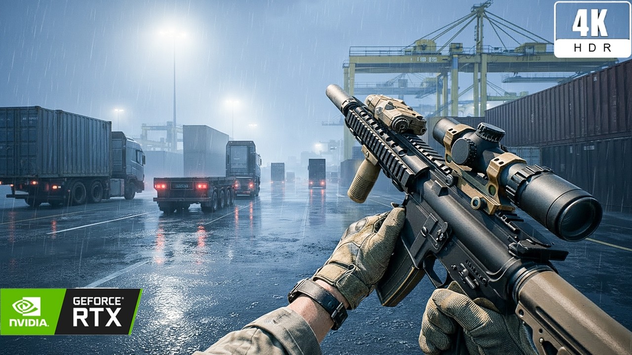 Solo U.S. Soldier vs Enemy Forces in Shipment Yard | Immersive Realistic Gameplay (4K60FPS) COD MW3