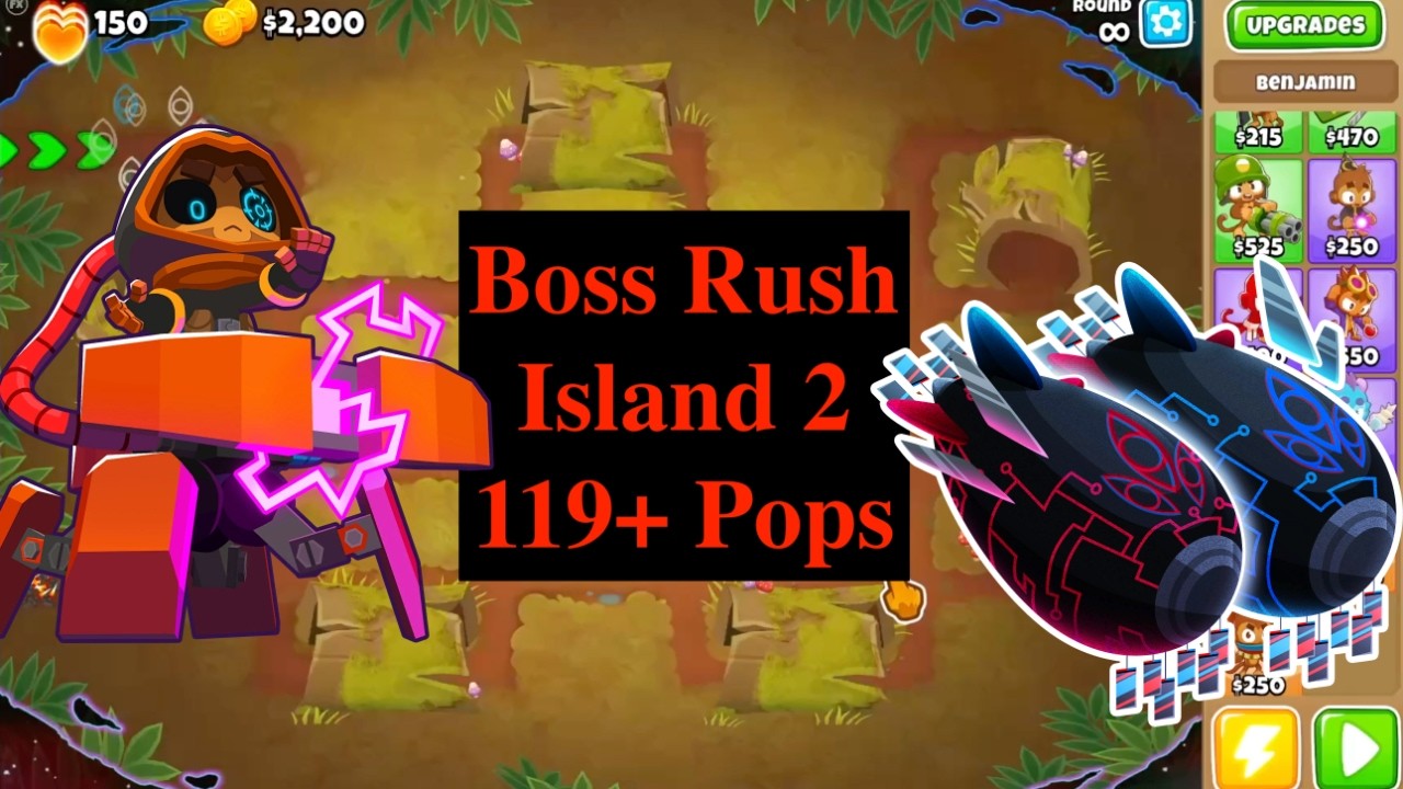 Boss Rush Island 2 | Pops 119+ | Phayze | Voiceover | BTD6 Boss Rush Tutorial