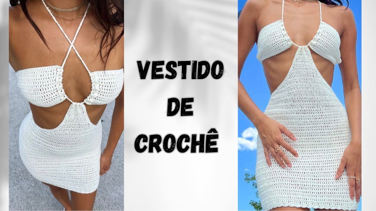 Vestido de crochê/ vestido de crochê praiano, versão destro @summercroche