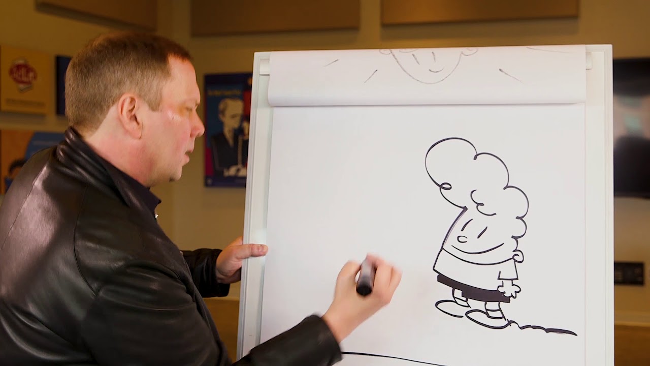 Dav Pilkey draws George and Harold