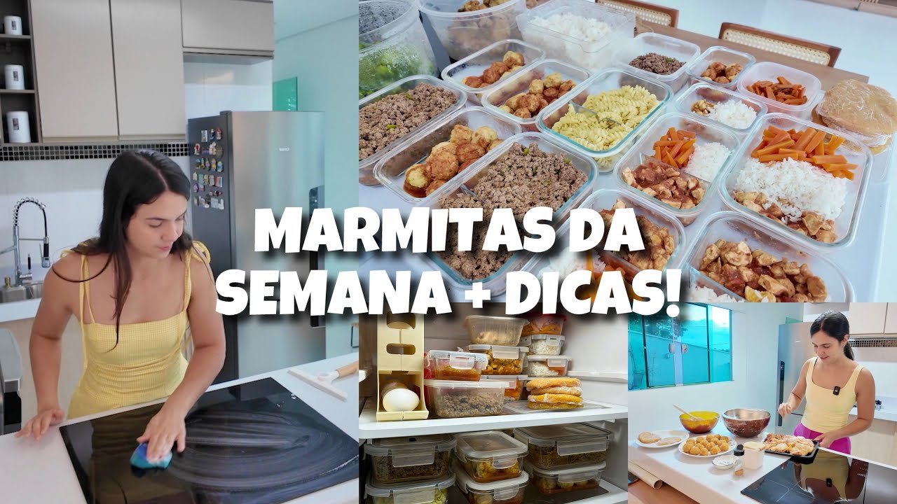 fazendo marmitas da semana, cardápio saudável e completo, muitas opções diferentes!