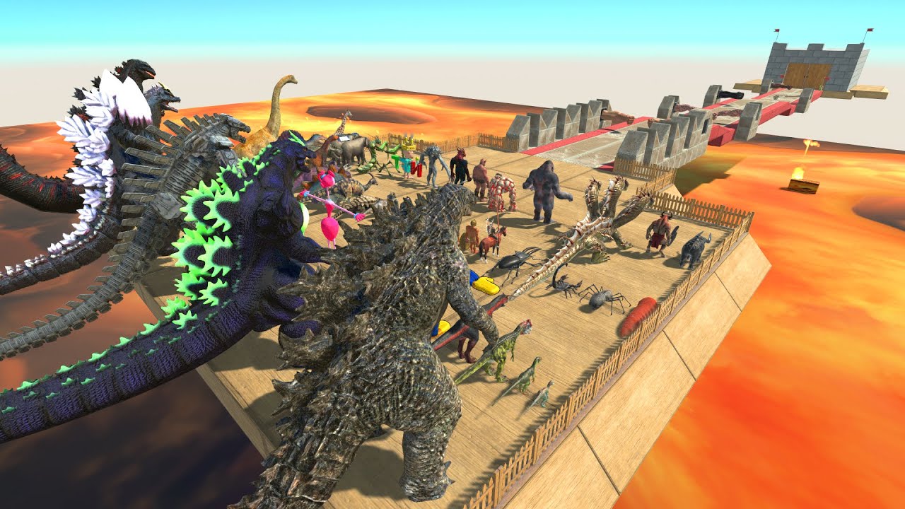 Giant Hands Road Who Can Dodge Blows - Animal Revolt Battle Simulator