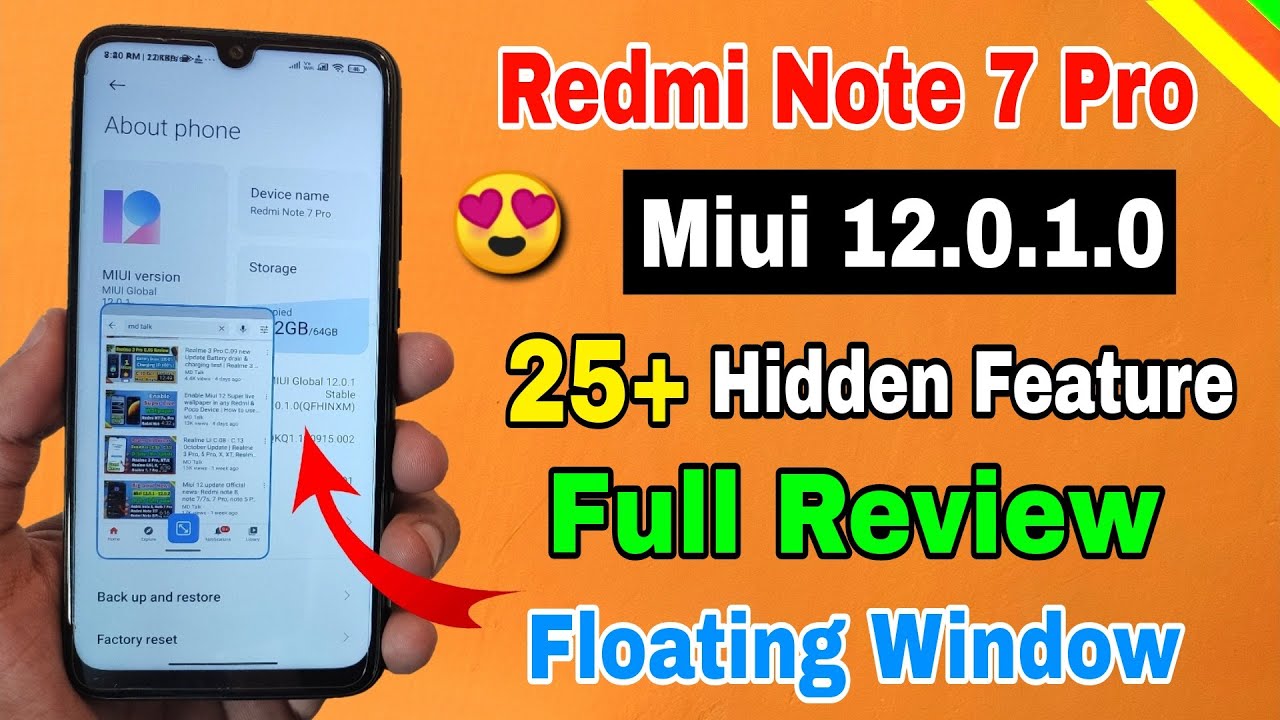 Redmi note 7 Pro Miui 12.0.1.0 new update | new features | Redmi note 7 Pro Miui 12 update features