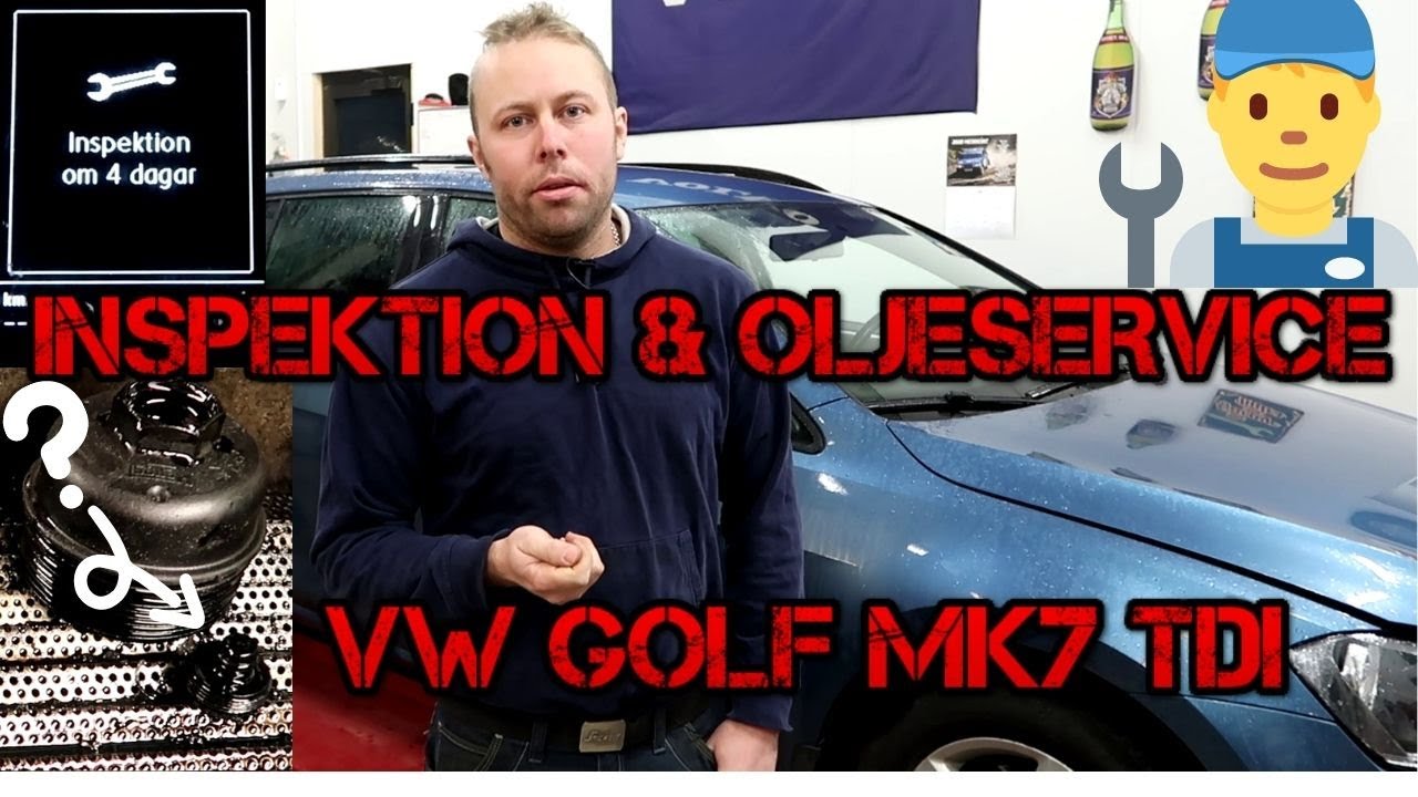 Inspektion och oljeservice VW Golf MK7 1.6 TDI
