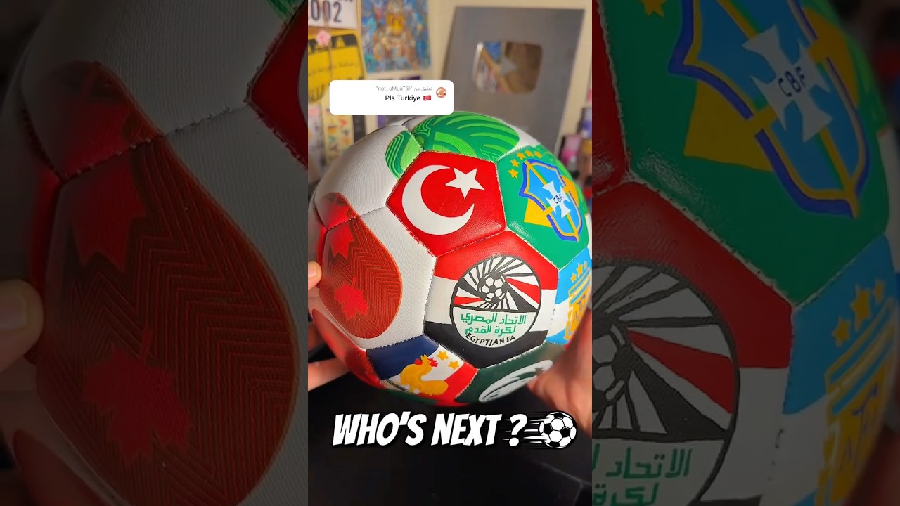 Drawing every World Cup 2026 team on one football #WorldCup2026 #football #Drawing #turkey #painting