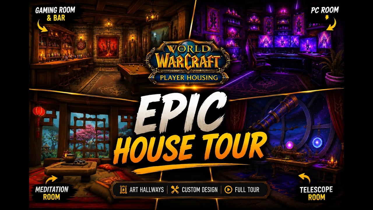 Inside Ultimate WoW Player House | Gaming Room, Bar & Meditation Room