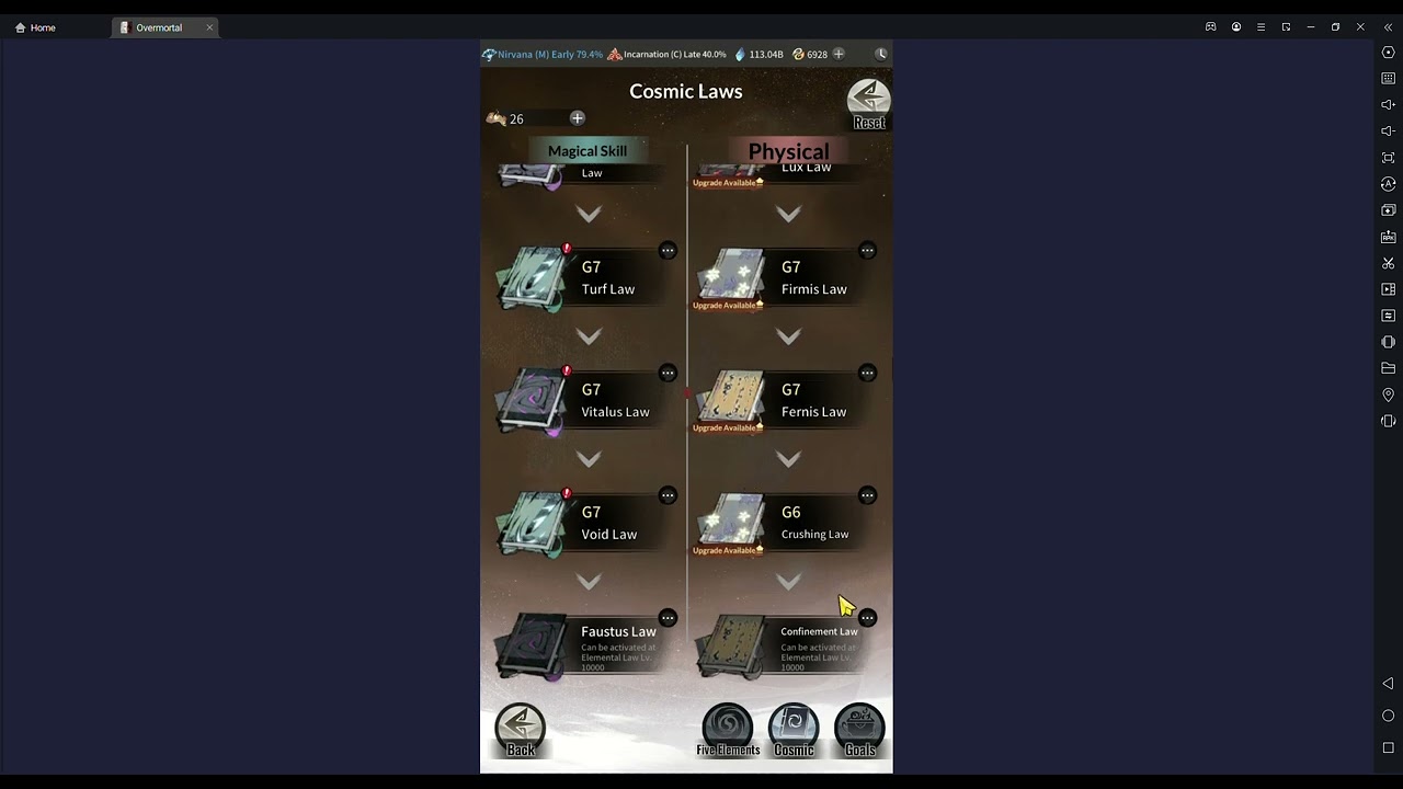 Overmortal guides - Saving resources for voidbreak