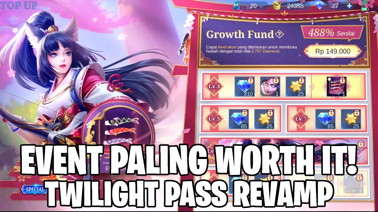 565 DIAMOND + 125 COA + SKIN MIYA SUZUHIME & EUDORA BASIC HANYA 149RB - EVENT GROWTH FUND MLBB