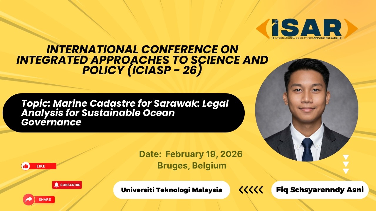 ISAR - Marine Cadastre for Sarawak: Legal Analysis for Sustainable Ocean Governance