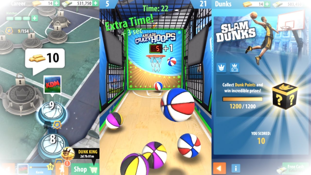 Basketball Stars Crazy Hoops Mode, Dunk Mode, and Career Mode!