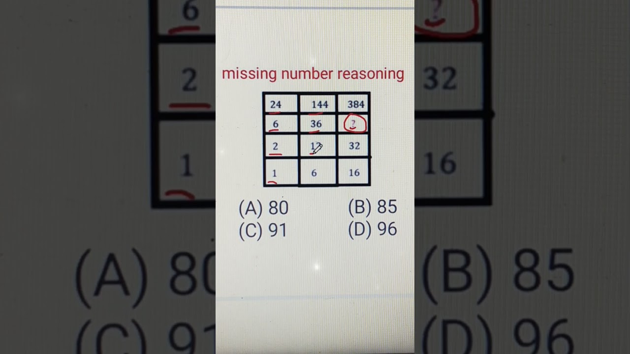 reasoning missing number