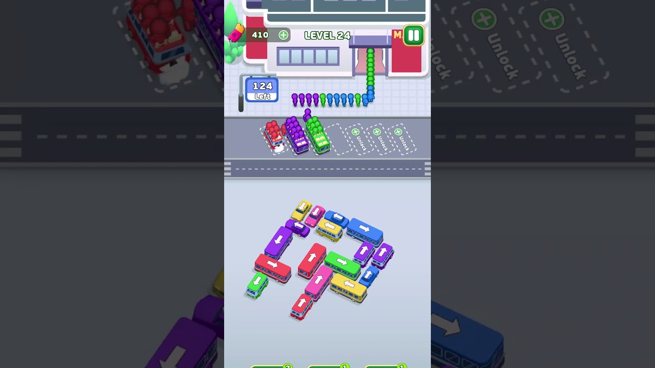 Bus Escape Traffic Jam Level 24 #BusEscape #BusEscapeTrafficJam