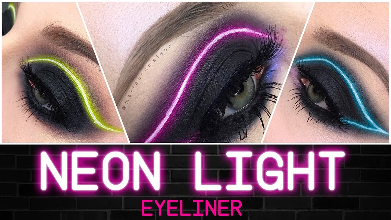 Neon Light Eyeliner Makeup Tutorial | Fran&ccedil;ais / English