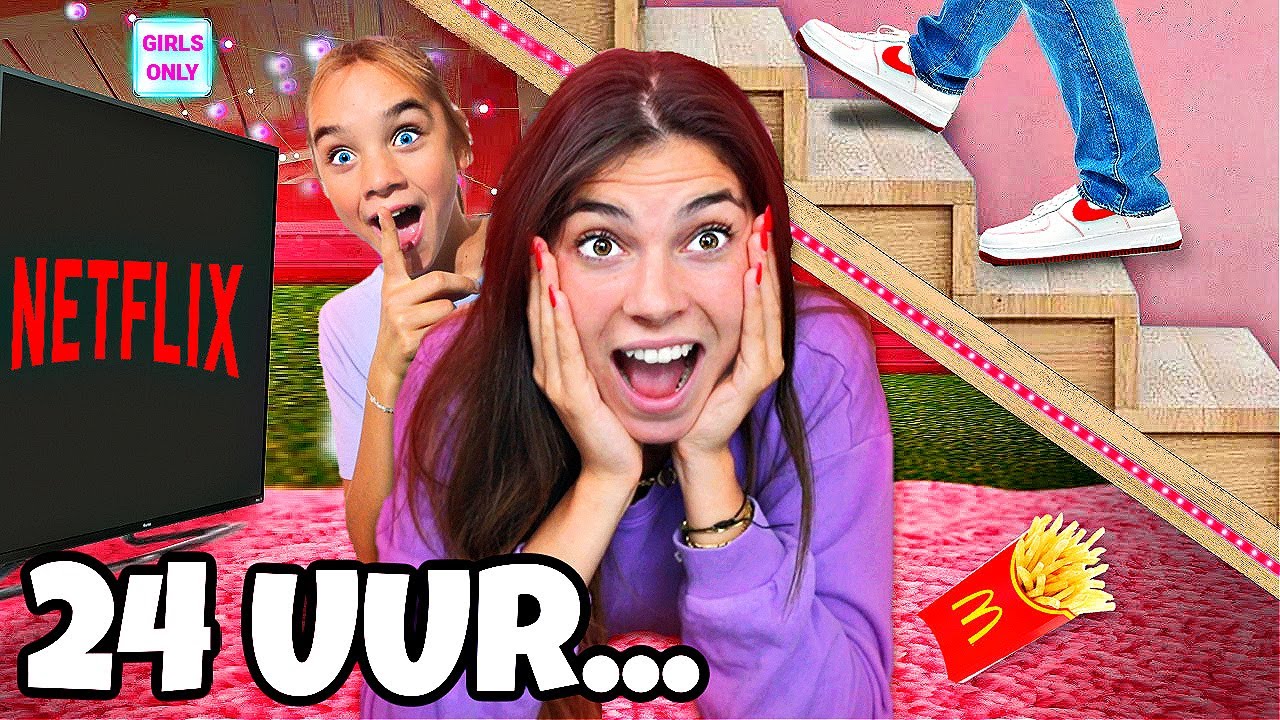 24 UUR OVERLEVEN IN MIJN GEHEIME GIRLS ROOM! *Spannend* #348