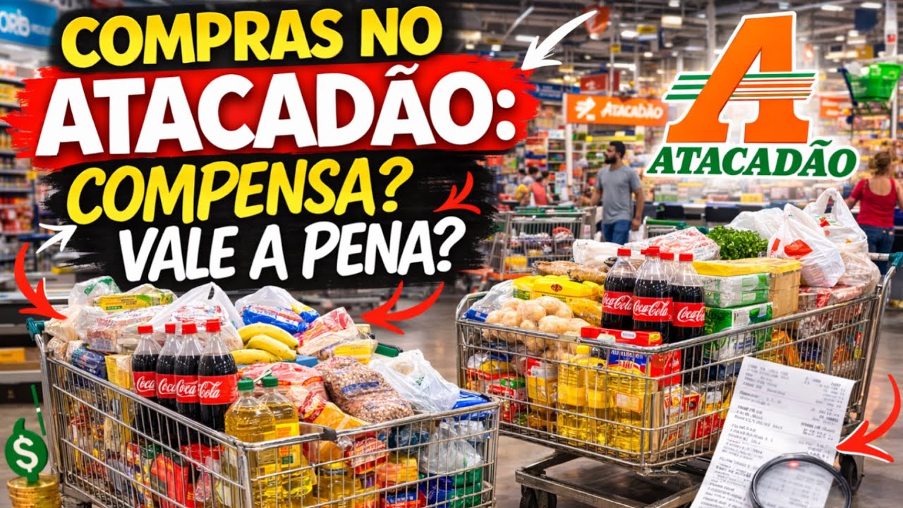 Olha S&oacute; Isso😱Fiz Compras no ATACAD&Atilde;O🤑Ser&aacute; Que Compensa Ou Vale Apena?Pre&ccedil;os e Valores Mostrei Tudo!
