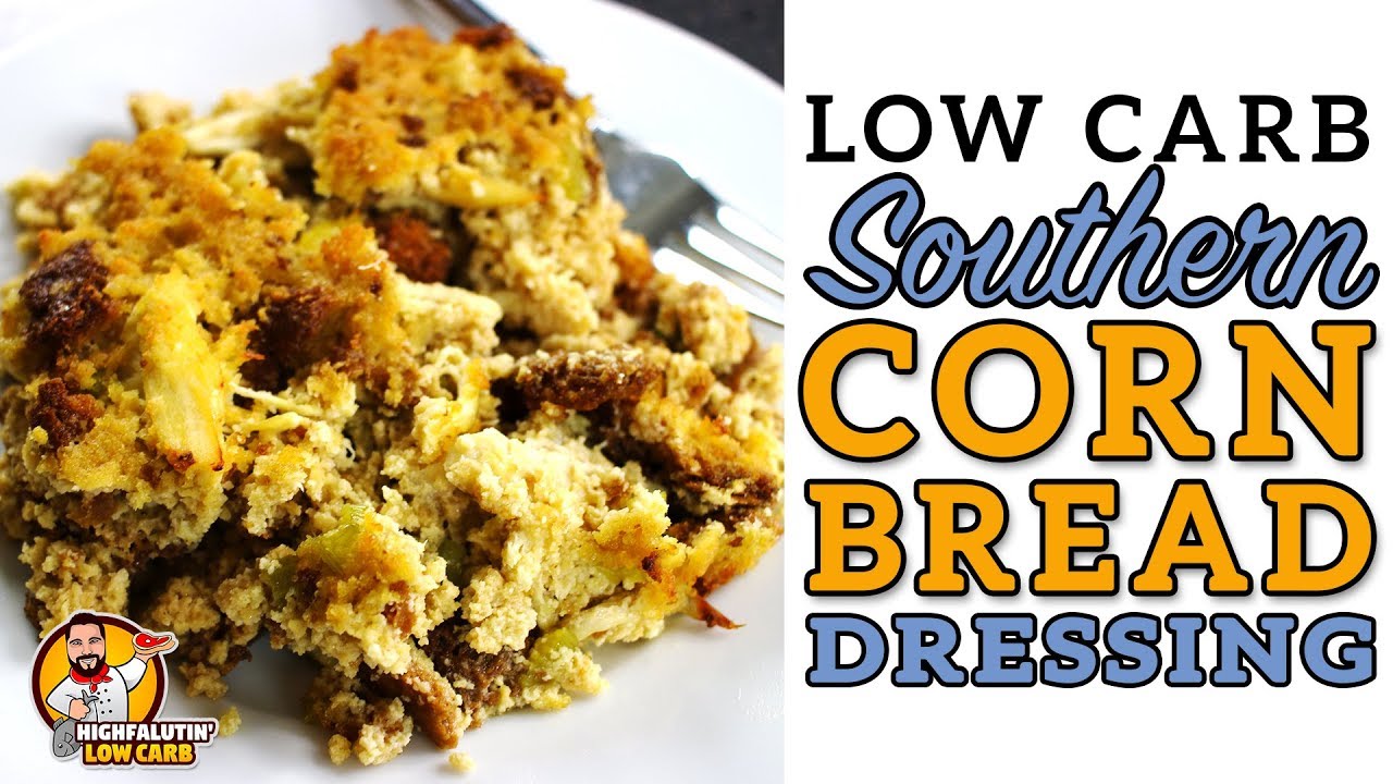 Low Carb CORNBREAD DRESSING - Southern Keto Chicken & Dressing - Lowcarb Thanksgiving Stuffing