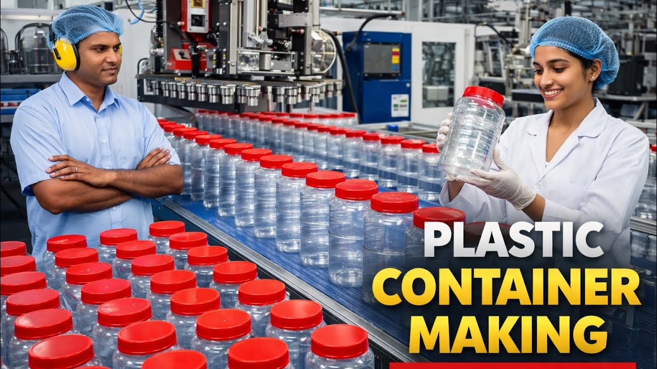 How Plastic container making #youtubeshorts #hardwork #home #shorts 