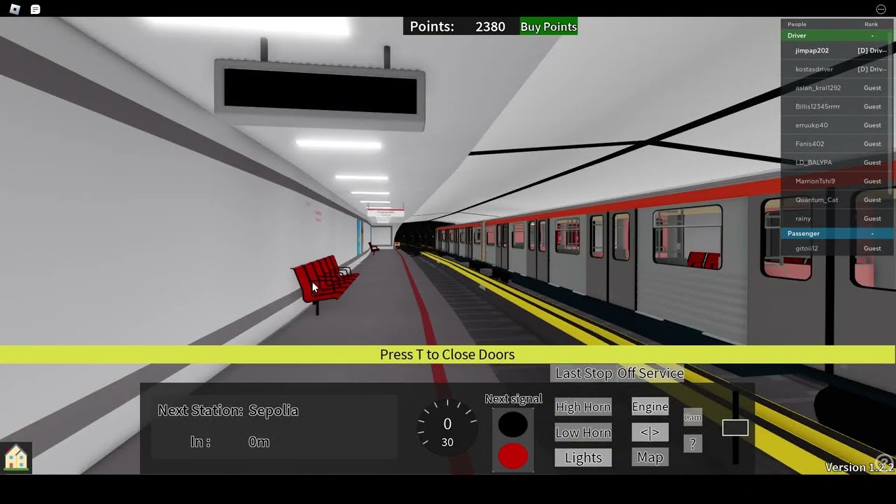 Roblox - Metro Transport - Γραμμή 2 (Σεπόλια - Σύνταγμα) - Line 2 (Sepolia - Syntagma)