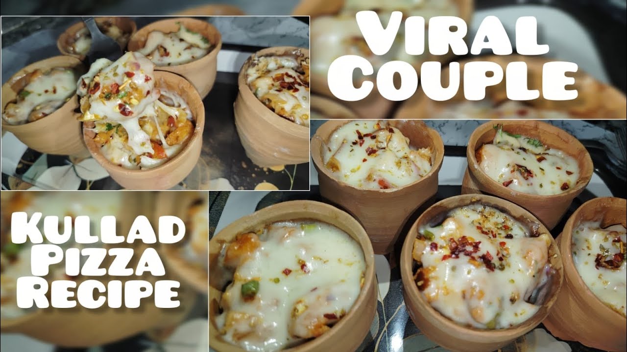 Viral Trending Couple Kullad Pizza recipe without Oven in 10 Minutes| #viral #pizza #streetfood #fyp