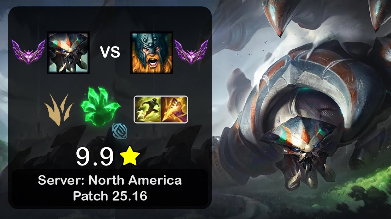 Skarner Jungle vs Olaf - NA Master - Patch 25.16