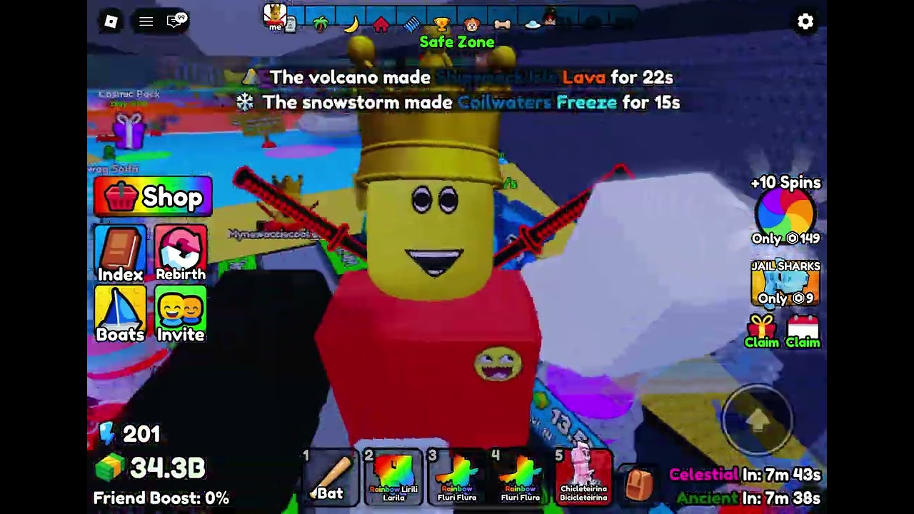 SAIL FOR BRAINROTS ADMIN ABUSE ADMIN BRAINROTS AND LIMITED EDITION KREEK-RAFT BOAT!