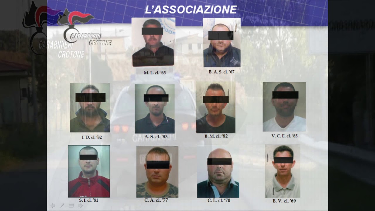 ROCCABERNARDA 10 INDAGATI PER ASSOCIAZIONE A DELINQUERE 31 MAR