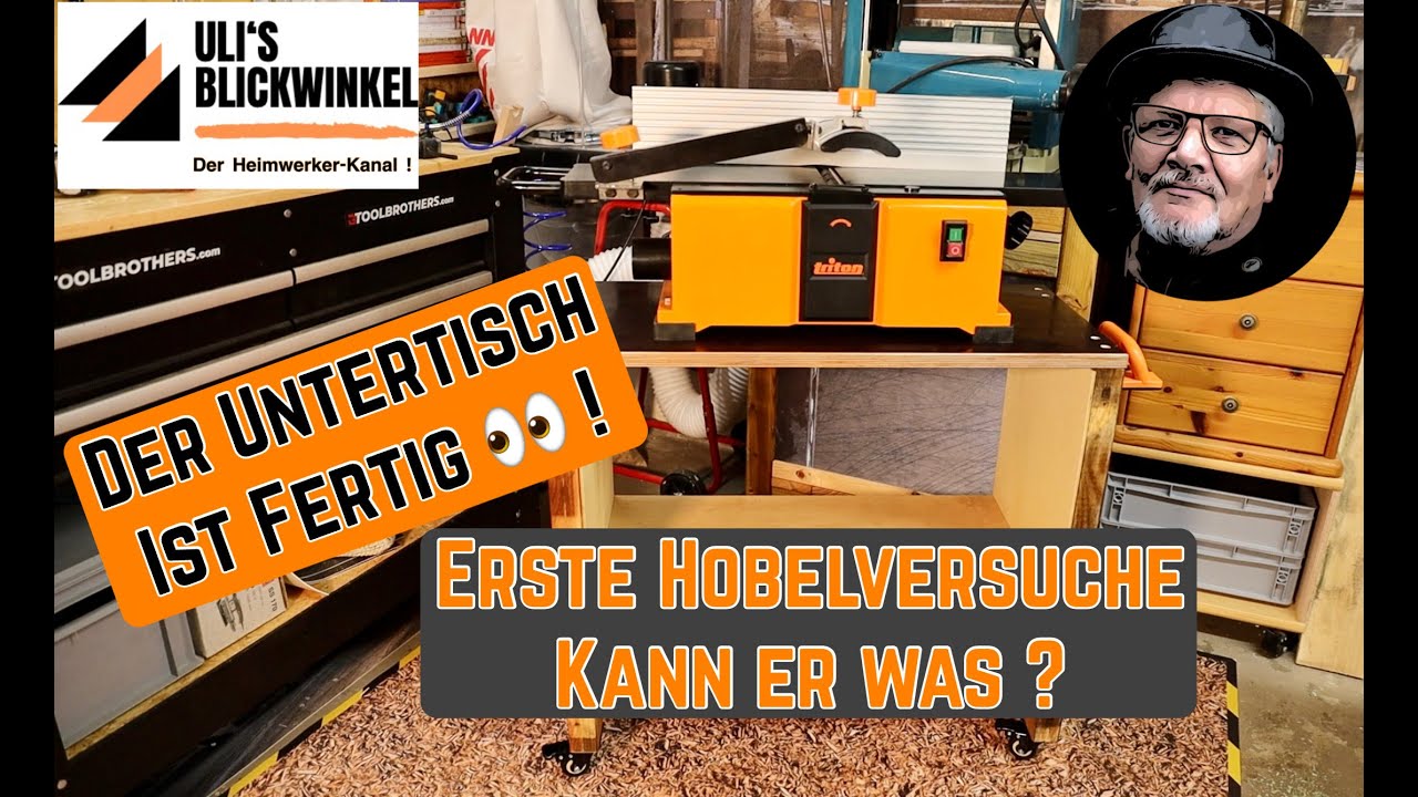 Triton - Abricht - Hobel TSPL 152, kann der was ? Der Untertisch ist fertig , Teil II.