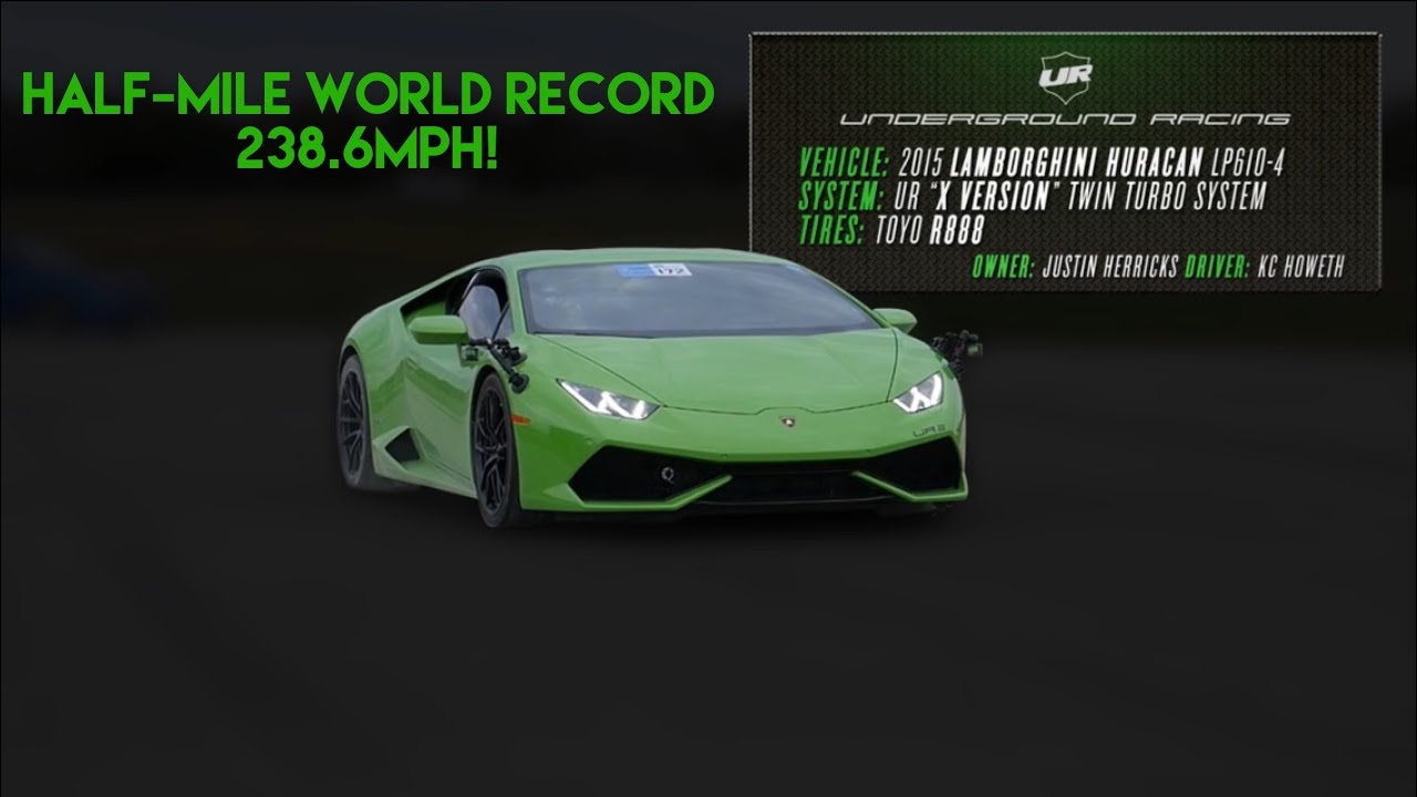 HALF-MILE WORLD RECORD!! Underground Racing Huracan - WannaGOFAST